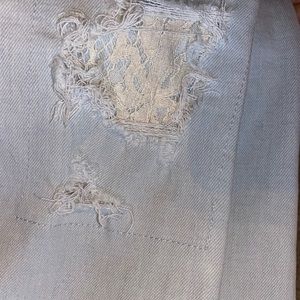 Hollister Skinny ripped lace jeans!